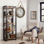 Hanah Home Cosmo Penta Estantería Industrial Pino Atlántico y Negro